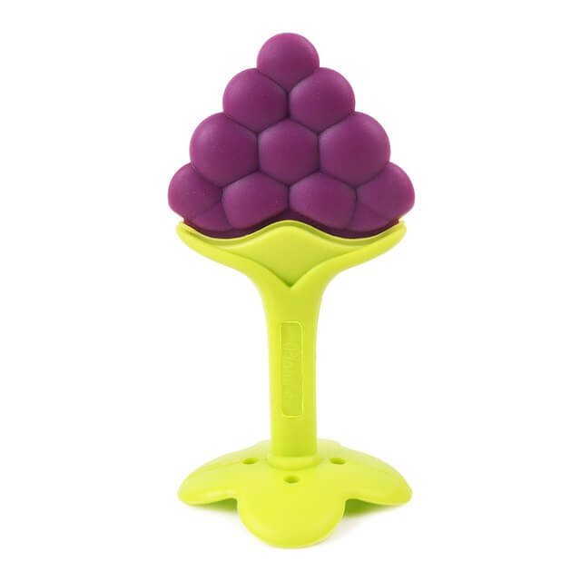 Teether With Fruit | Silicone Teether Toy | Fruit Teething Toy