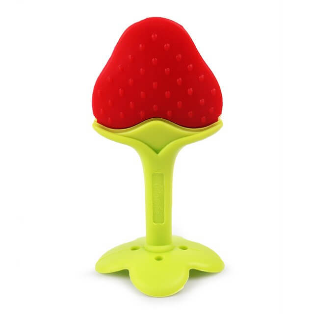 Teether With Fruit | Silicone Teether Toy | Fruit Teething Toy